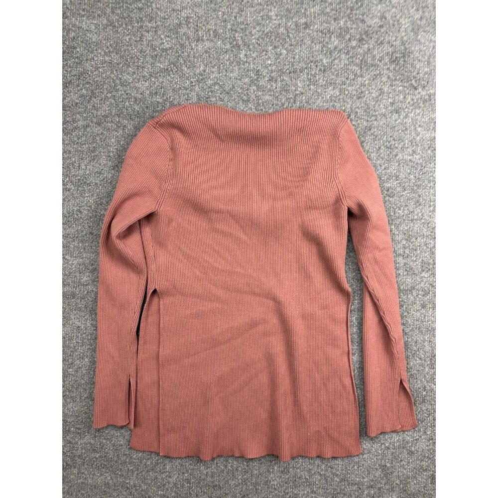 Free‎ People Sweater Tunic Womens Small Pink Ribbed V Neck Long Sleeve - Picture 8 of 8